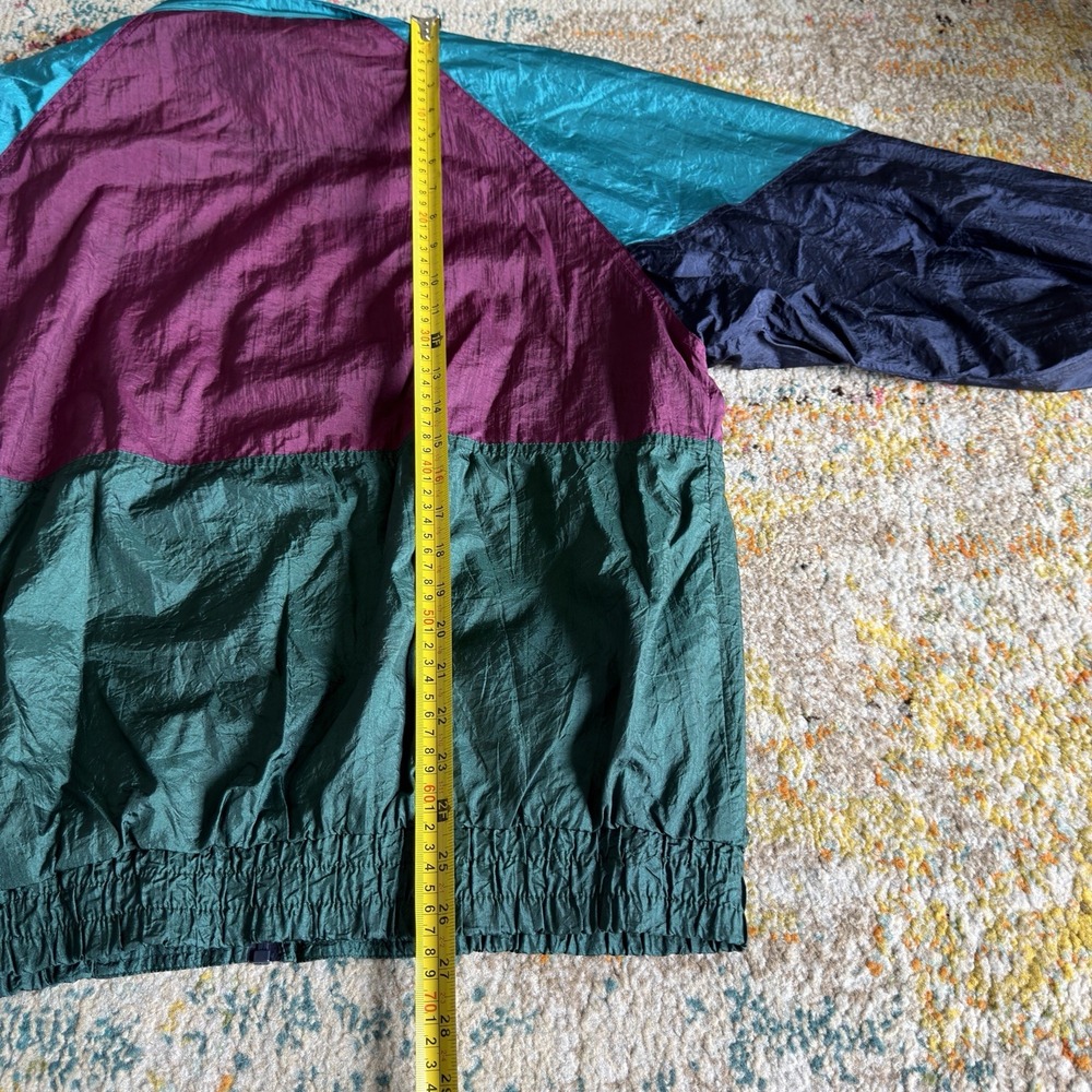 Vintage 90s Thomas E. Wilson Nylon Windbreaker Jacket Mens Large Colorblock - Picture 5 of 7